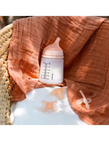 Suavinex set baby bottle Zero.Zero 180 ml with pacifier — photo 6
