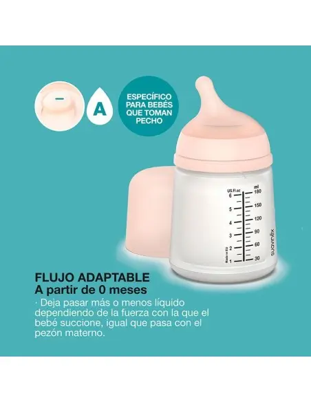 Suavinex set baby bottle Zero.Zero 180 ml with pacifier — photo 3