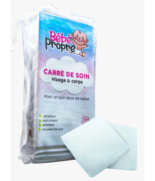 Bébé Propre Carré de soin Carrés Coton x100 Accessoires de
