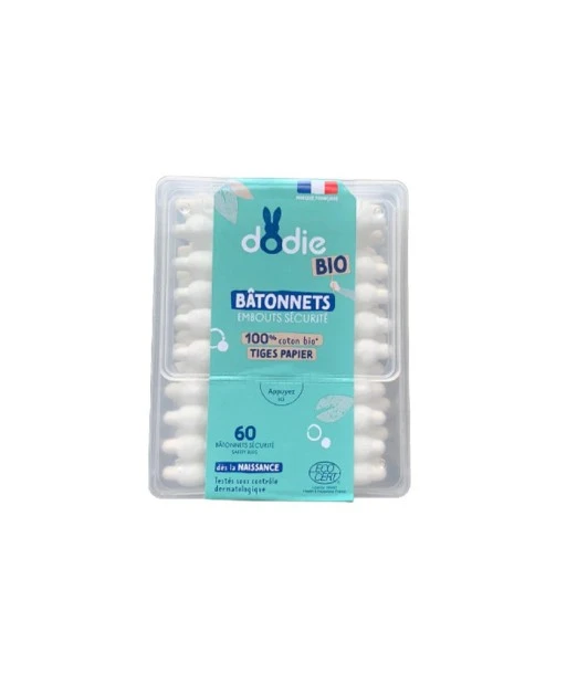 Dodie baby organic GOTS cotton buds x60