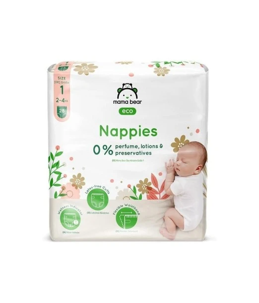 Mama Bear baby diapers eco-friendly ultra-absorbent Size 1 (2-4 kg) 28 diapers
