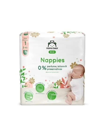 Mama Bear baby diapers eco-friendly ultra-absorbent Size 1 (2-4 kg) 28 diapers