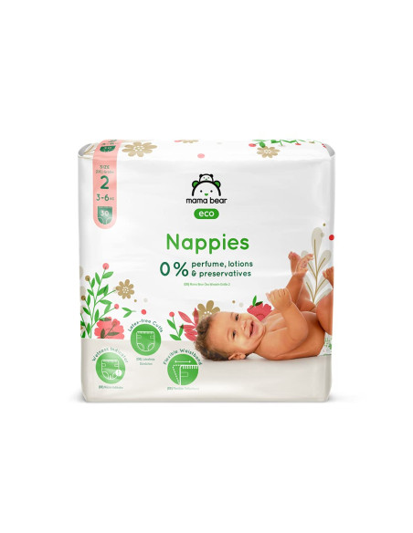 Mama Bear Couches bébé Écologiques Ultra Absorbantes Taille 2