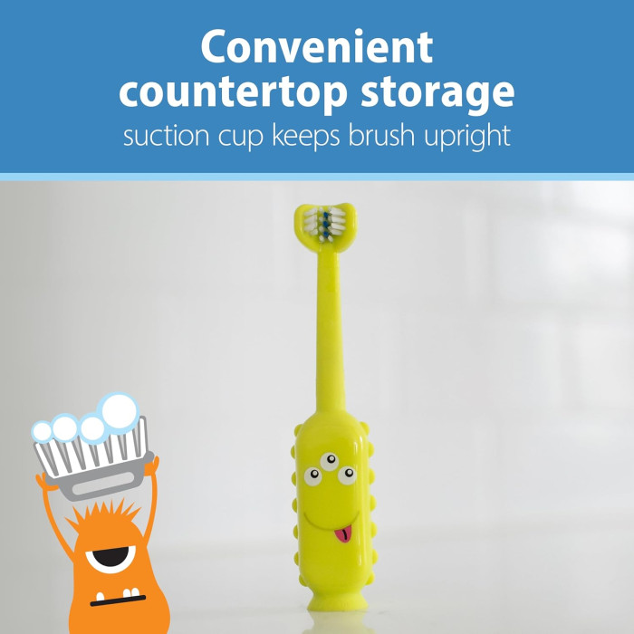 Dr Brown's Brosse à dent 1-4ans Monstre dans Brosse à dents chez Baby And Mom Maroc