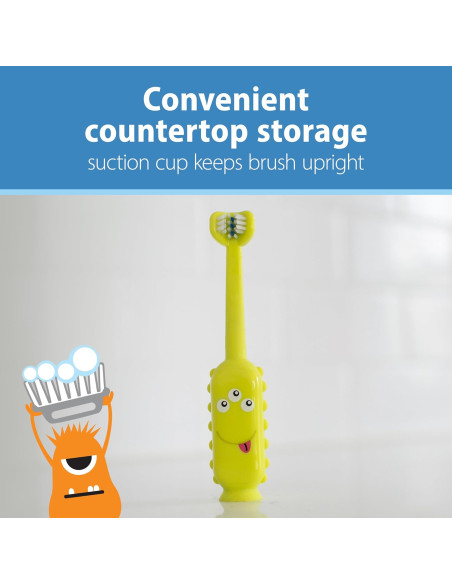 Dr Brown's Brosse à dent 1-4ans Monstre dans Brosse à dents chez Baby And Mom Maroc