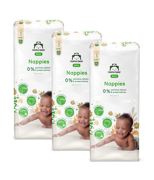 Mama Bear Couches bébé Écologiques Ultra Absorbantes Taille 3