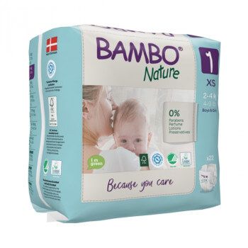 Couches Bambo Nature Taille 1 (2-4kg) 22 unités