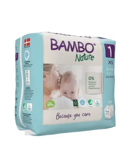 Bambo Nature diapers Size 1 (2-4 kg) 22 units