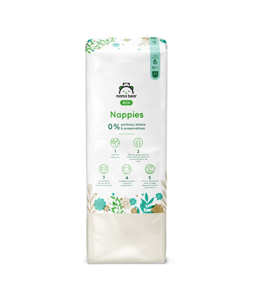 Mama Bear Couches bébé Écologiques Ultra Absorbantes Taille 6
