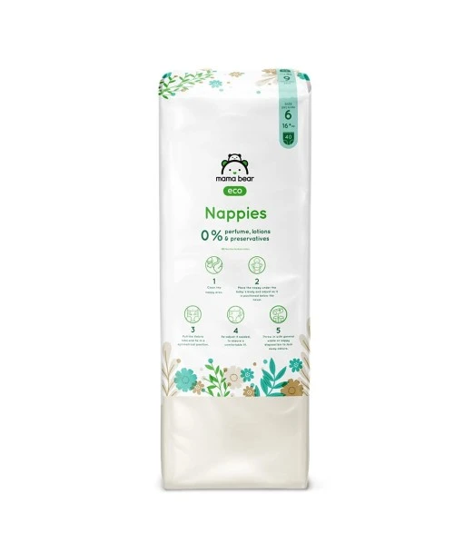 Mama Bear ecological ultra-absorbent baby diapers Size 6 (16+ kg) — 40 diapers