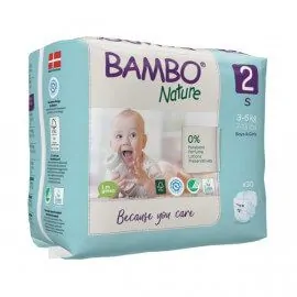 Couches Bambo Nature Taille 2 (3-6kg) 30 unités