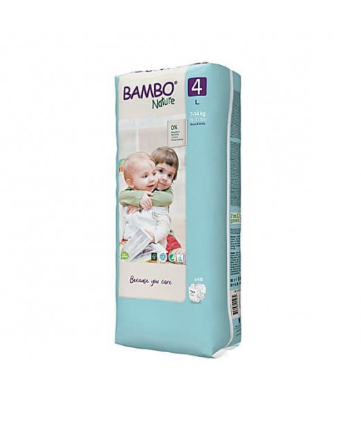 Couches Bambo Nature Taille 4 (7-14kg) 48 unités