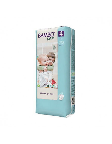 Couches Bambo Nature Taille 4 (7-14kg) 48 unités