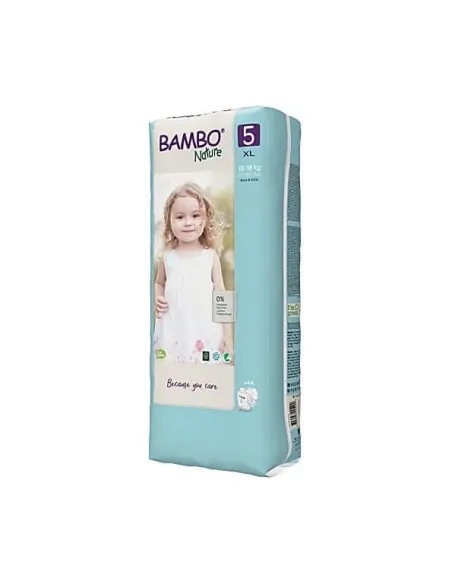 Couches Bambo Nature Taille 5 (12-18kg) 44 unités