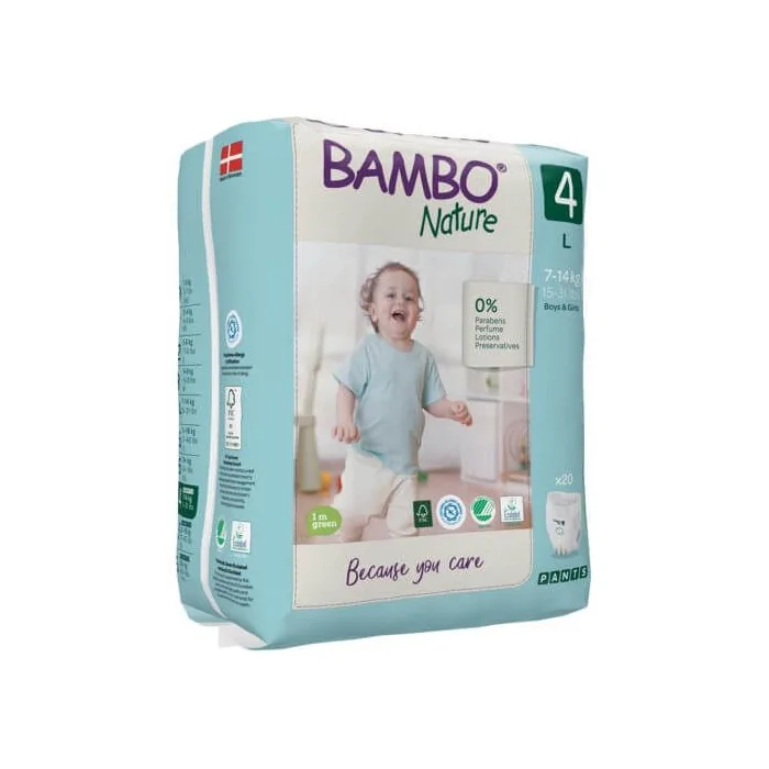 Couches Bambo Nature Culotte d'apprentissage Taille 4 (7-14kg)