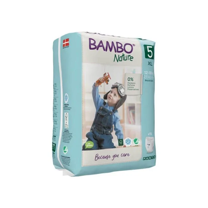 Couches Bambo Nature Culotte d'apprentissage Taille 5 (12-18kg)
