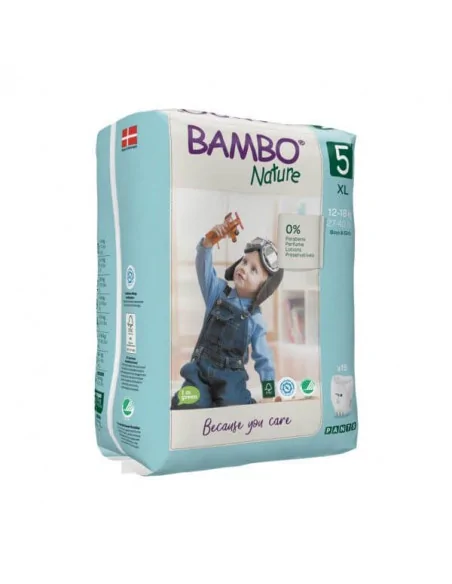 Couches Bambo Nature Culotte d'apprentissage Taille 5 (12-18kg)