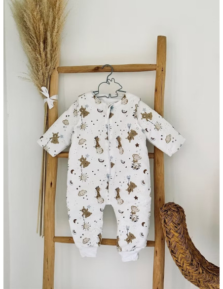Mini Babounj Gigoteuse à pieds avec Manches amovibles - Doudou Bleu dans Gigoteuse chez Baby And Mom Maroc