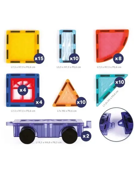 Ludi Magnetic vehicles with 61 pieces and 2 vehicles 3 to 10 years — photo 3