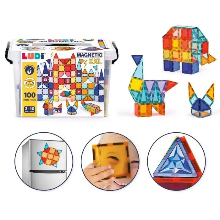 Ludi Magnetic XXL 100 pièces 3 - 10 ans 3 - 5 ans - Ludi Maroc