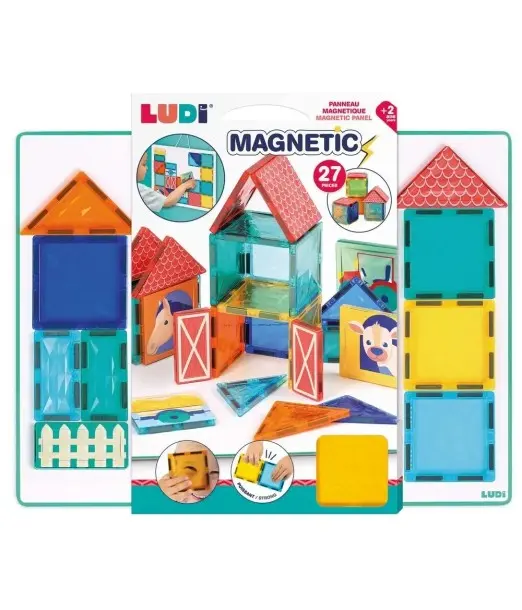 Ludi Panneau Magnétique 27 pièces 2ans+ 0 - 3 ans - Ludi Maroc