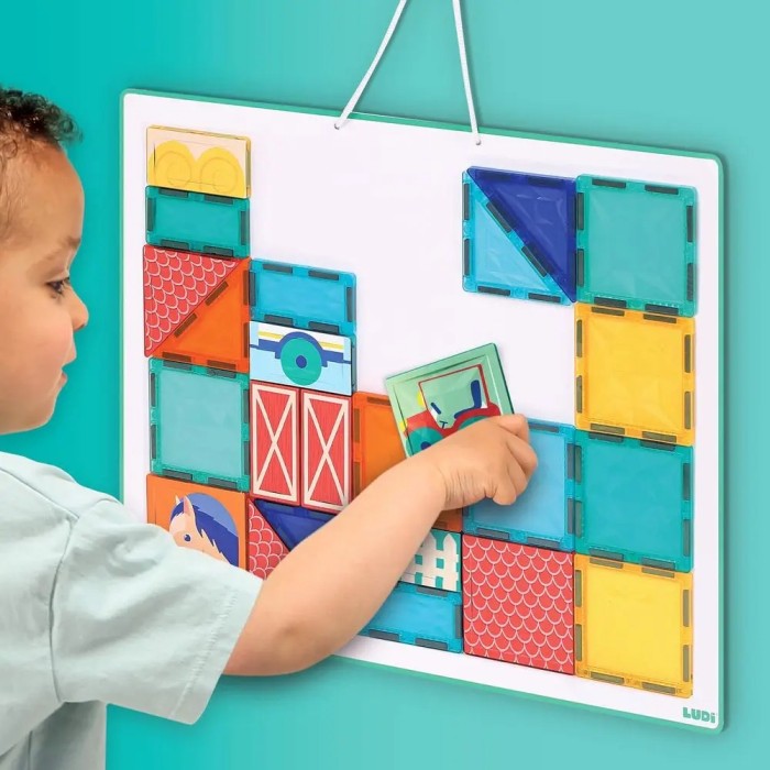 Ludi Panneau Magnétique 27 pièces 2ans+ 0 - 3 ans - Ludi Maroc
