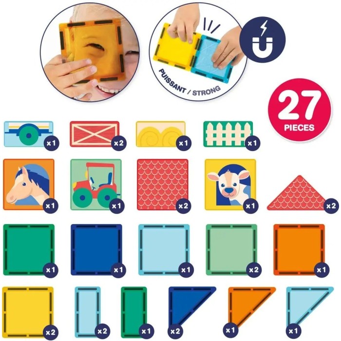 Ludi Panneau Magnétique 27 pièces 2ans+ 0 - 3 ans - Ludi Maroc