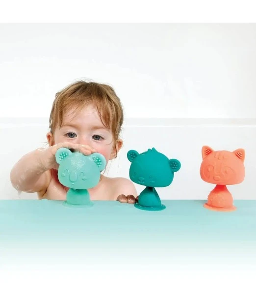 Ludi Swing pop teether - fun suction animals from 10 months 2
