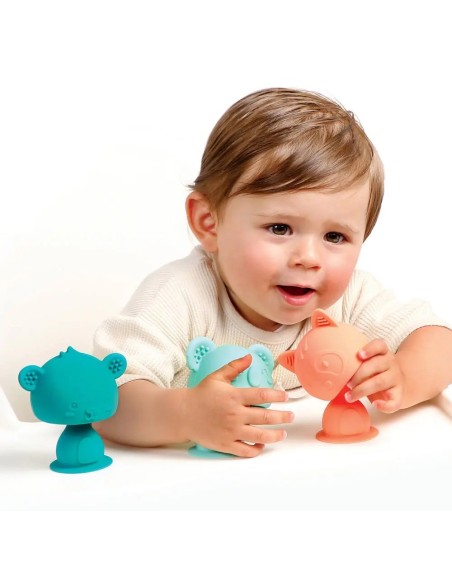 Ludi Anneau de dentition Swing pop - Animaux rigolos à ventouse 10mois+ dans Anneau de dentition chez Baby And Mom Maroc