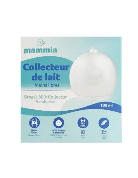 Mammia milk collector, hands-free milk collection