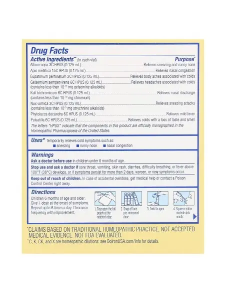 Cold Calm baby Boiron 30 liquid doses, cold relief from 6 months — photo 3