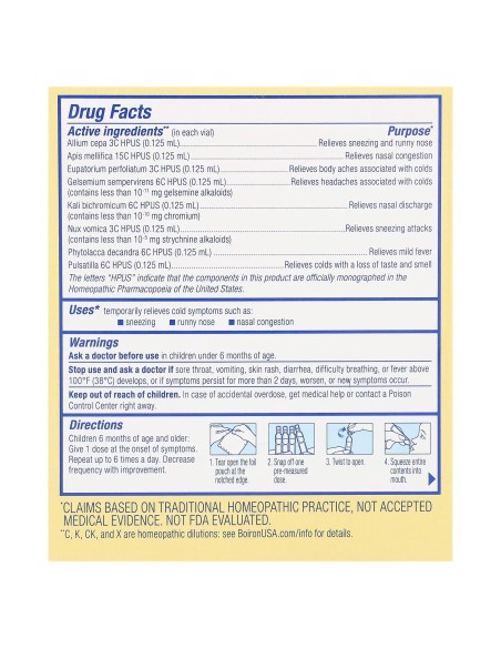 Cold Calm Bébé Boiron 30 Doses liquides, Soulagement du rhume 6m+ dans Univers Bébé chez Baby And Mom Maroc