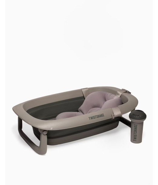 Baignoire Twistshake Pliable + Coussin + Rince cheveux Gris délavé ÉDITION LIMITÉE au Maroc - Baby And Mom