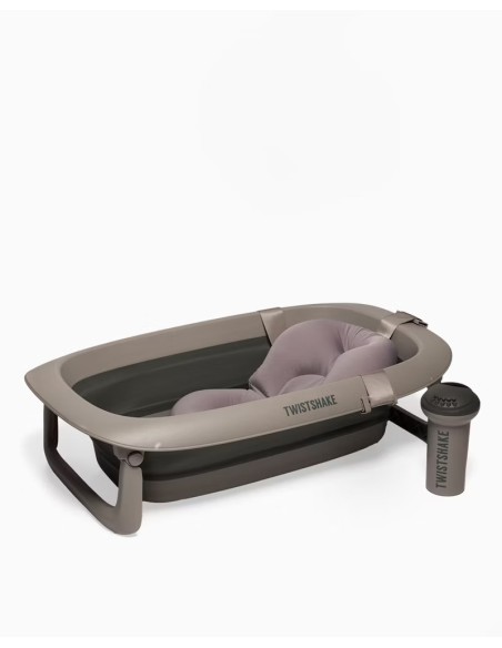 Baignoire Twistshake Pliable + Coussin + Rince cheveux Gris délavé ÉDITION LIMITÉE dans Baignoire chez Baby And Mom Maroc
