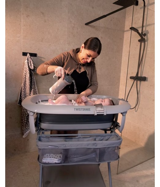 Baignoire Twistshake Pliable + Coussin + Rince cheveux Gris délavé ÉDITION LIMITÉE au Maroc - Baby And Mom 2