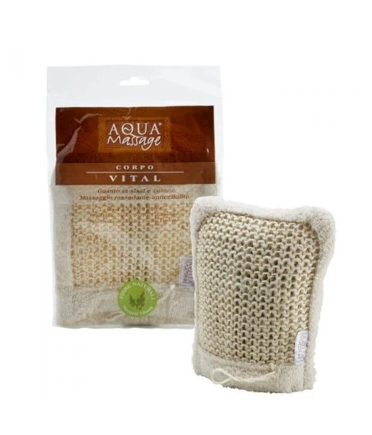 100% natural anti-cellulite sisal and cotton massage glove Aquamassage