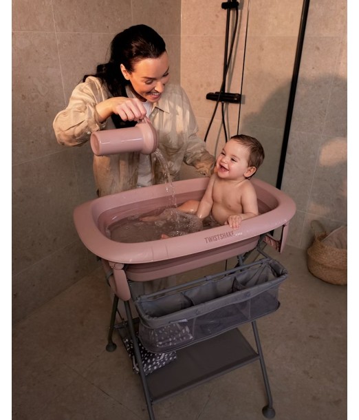 Baignoire Twistshake Pliable + Coussin + Rince cheveux Rose pâle ÉDITION LIMITÉE au Maroc - Baby And Mom 2