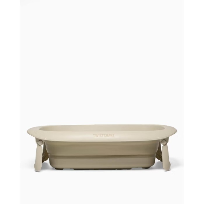 Baignoire Twistshake Pliable + Coussin + Rince cheveux Beige