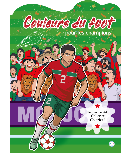 Livre de Coloriage Maroc, Football marocain, Couleurs du foot pour les champions