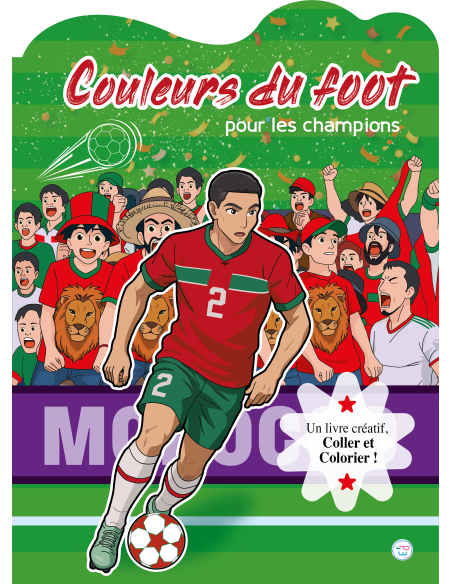 Livre de Coloriage Maroc, Football marocain, Couleurs du foot pour les champions dans Jouet chez Baby And Mom Maroc