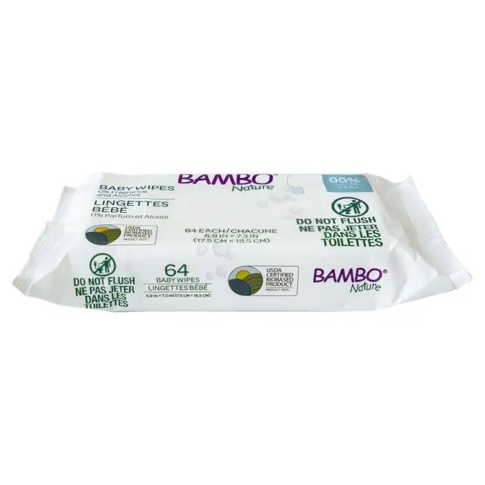 Lingettes Bambo Nature sans parfum x50