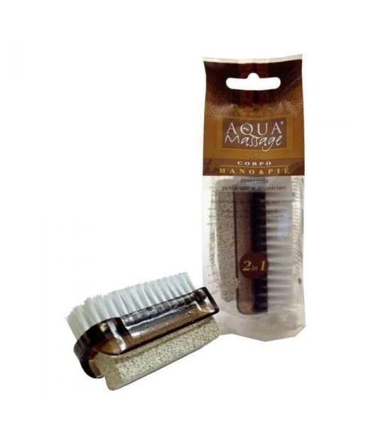 Nail brush for hands and feet with pumice stone Aquamassage