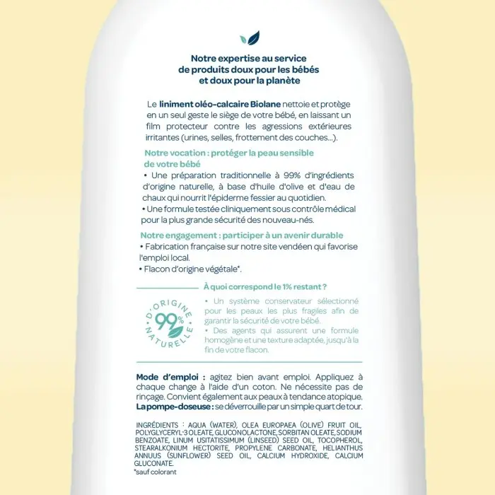 Biolane Liniment oléo-calcaire 700ml -