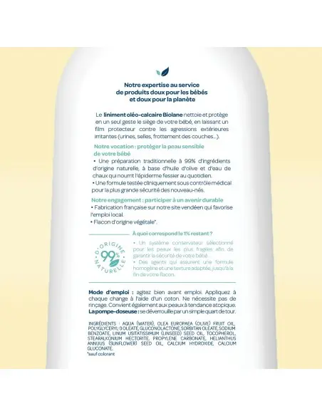 Biolane Liniment oléo-calcaire 700ml -