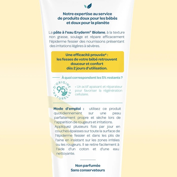Biolane Pâte à l'eau Eryderm 75ml Crème de change - Biolane