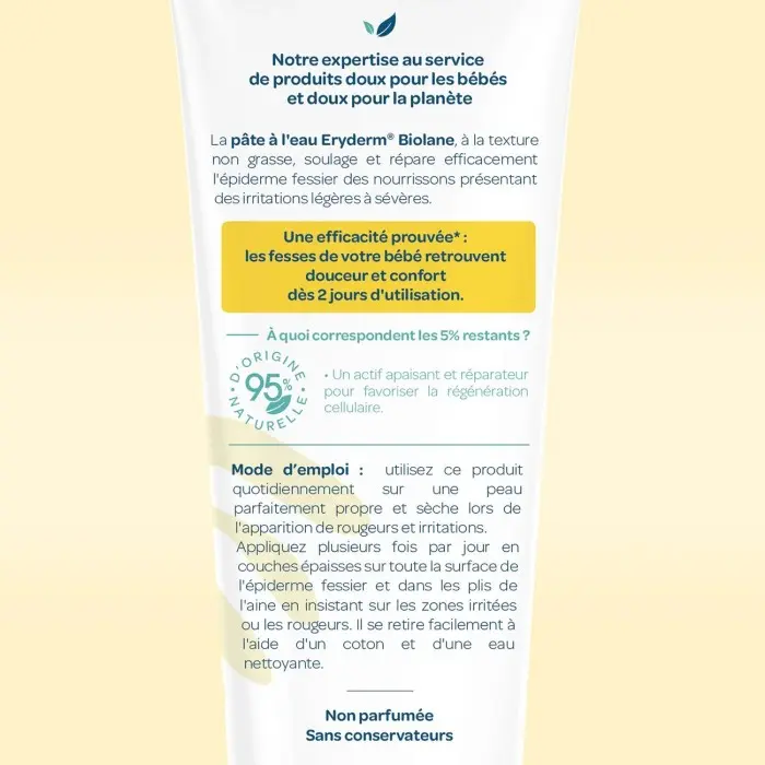 Biolane Pâte à l'eau Eryderm 75ml Crème de change - Biolane