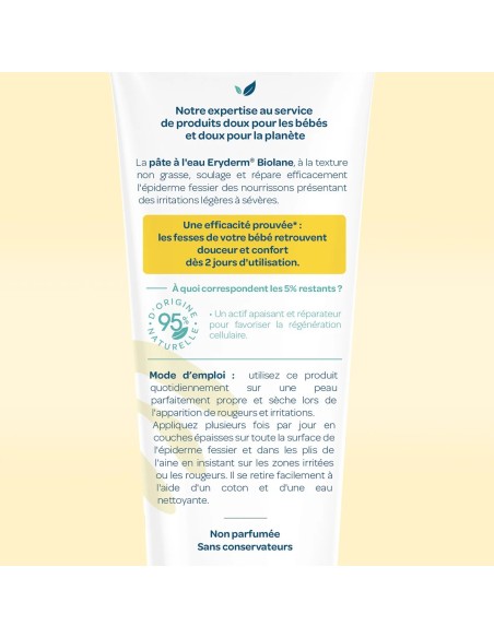 Biolane Pâte à l'eau Eryderm 75ml Crème de change - Biolane