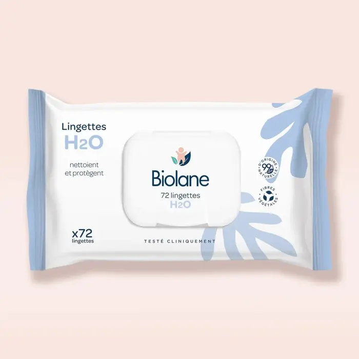 Biolane Lingettes épaisses H2o - 72 lingettes Lingettes -