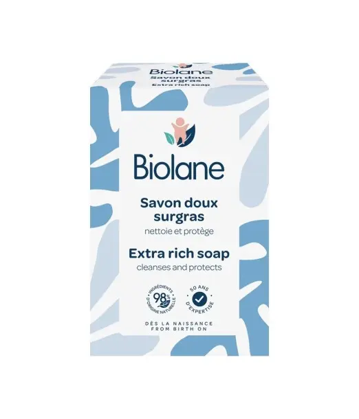 Biolane Savon Doux Surgras 150g Cheveux & Corps - Biolane Maroc