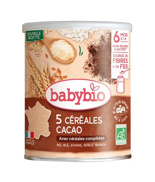 BabyBio Céréales Infantiles Cacao Avec Quinoa (Dès 6mois)
